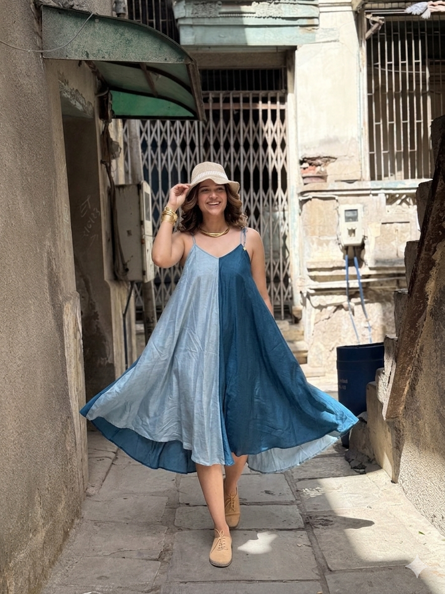 Summer Colour Block Dress