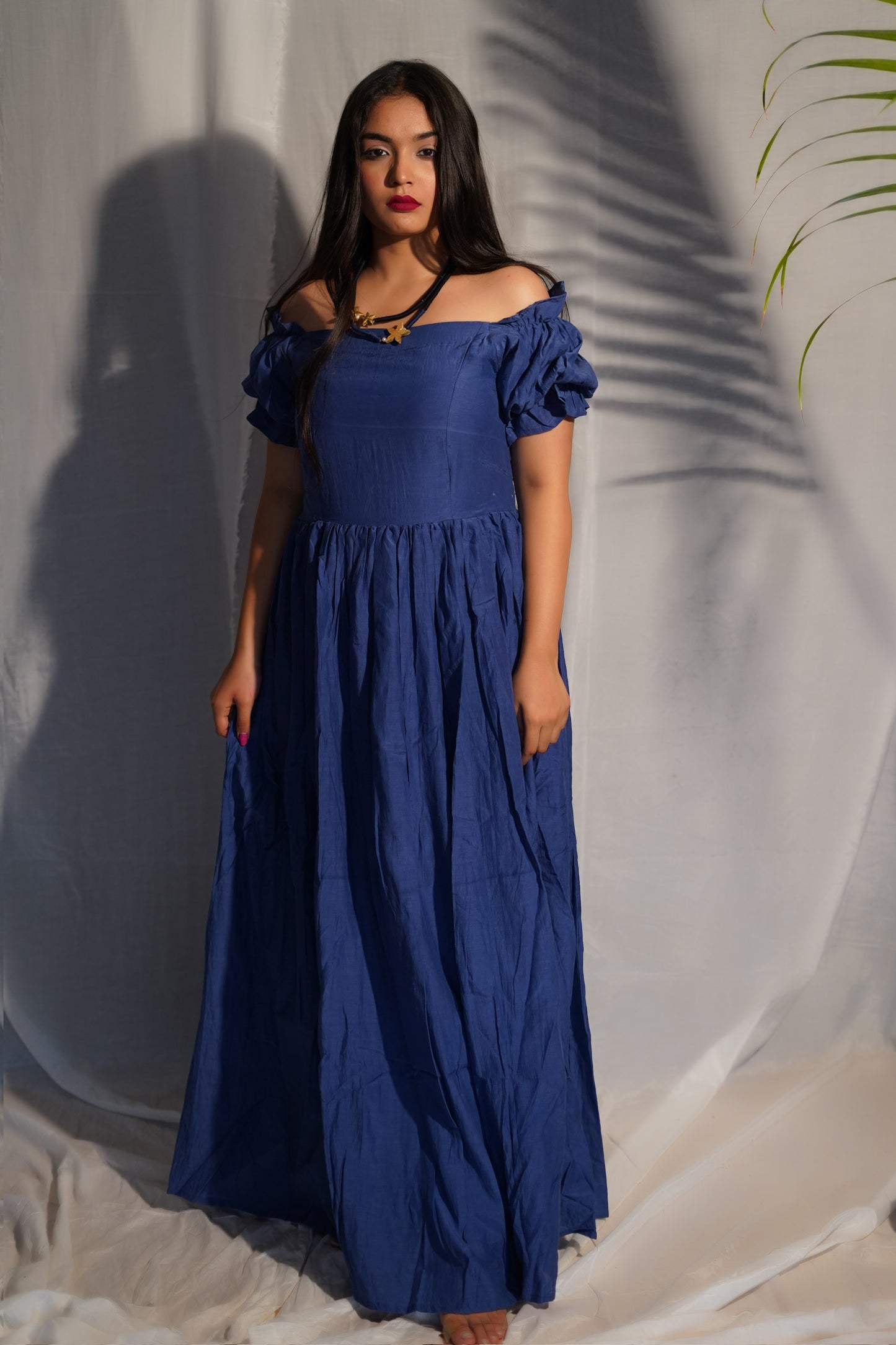 Long Gown with Statement sleeves