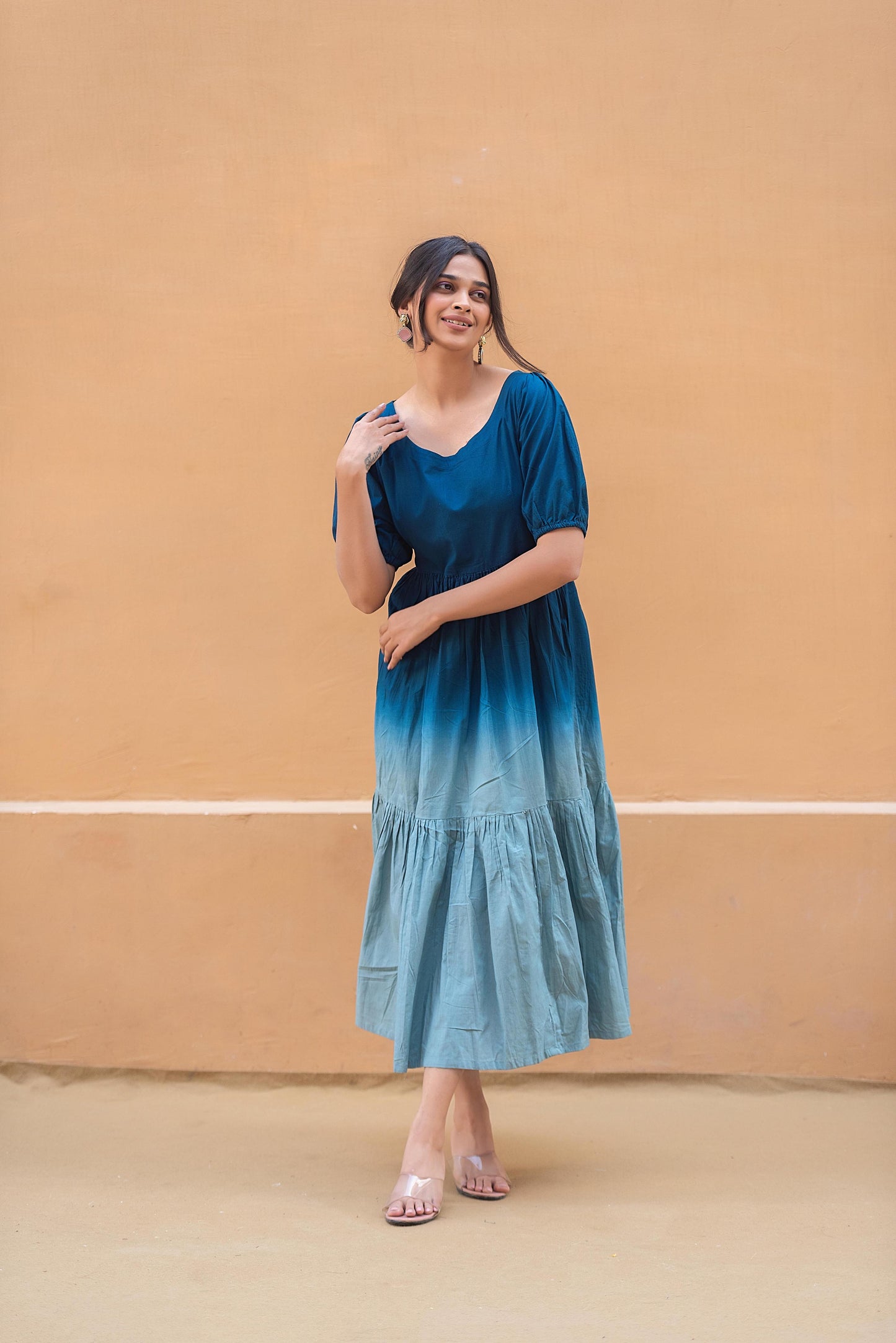 Ombre Gathered gown