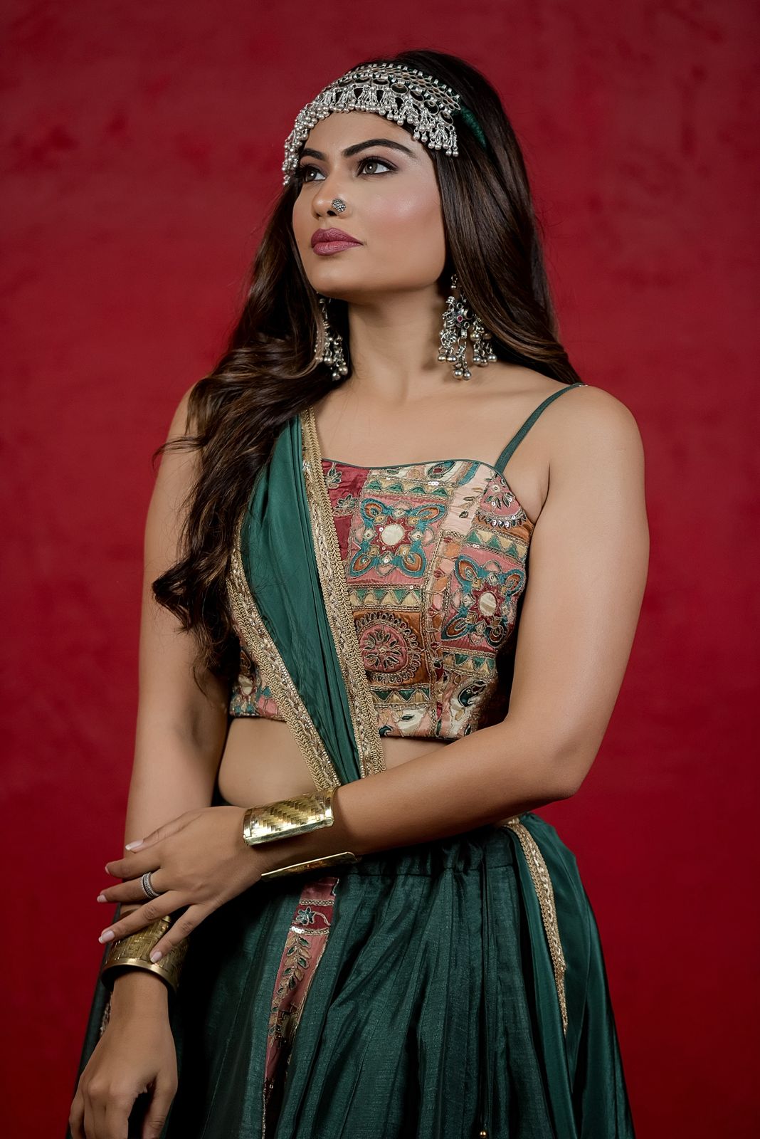 Tissue chaniya choli set