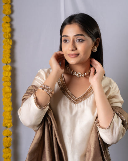 White Sharara set