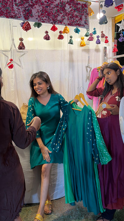 Bandhani Sleeve Dress