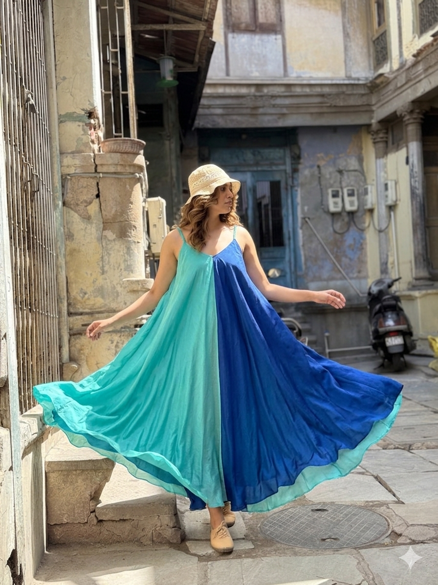 Summer Colour Block Dress