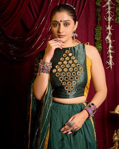 Green/Mustard Lehenga set