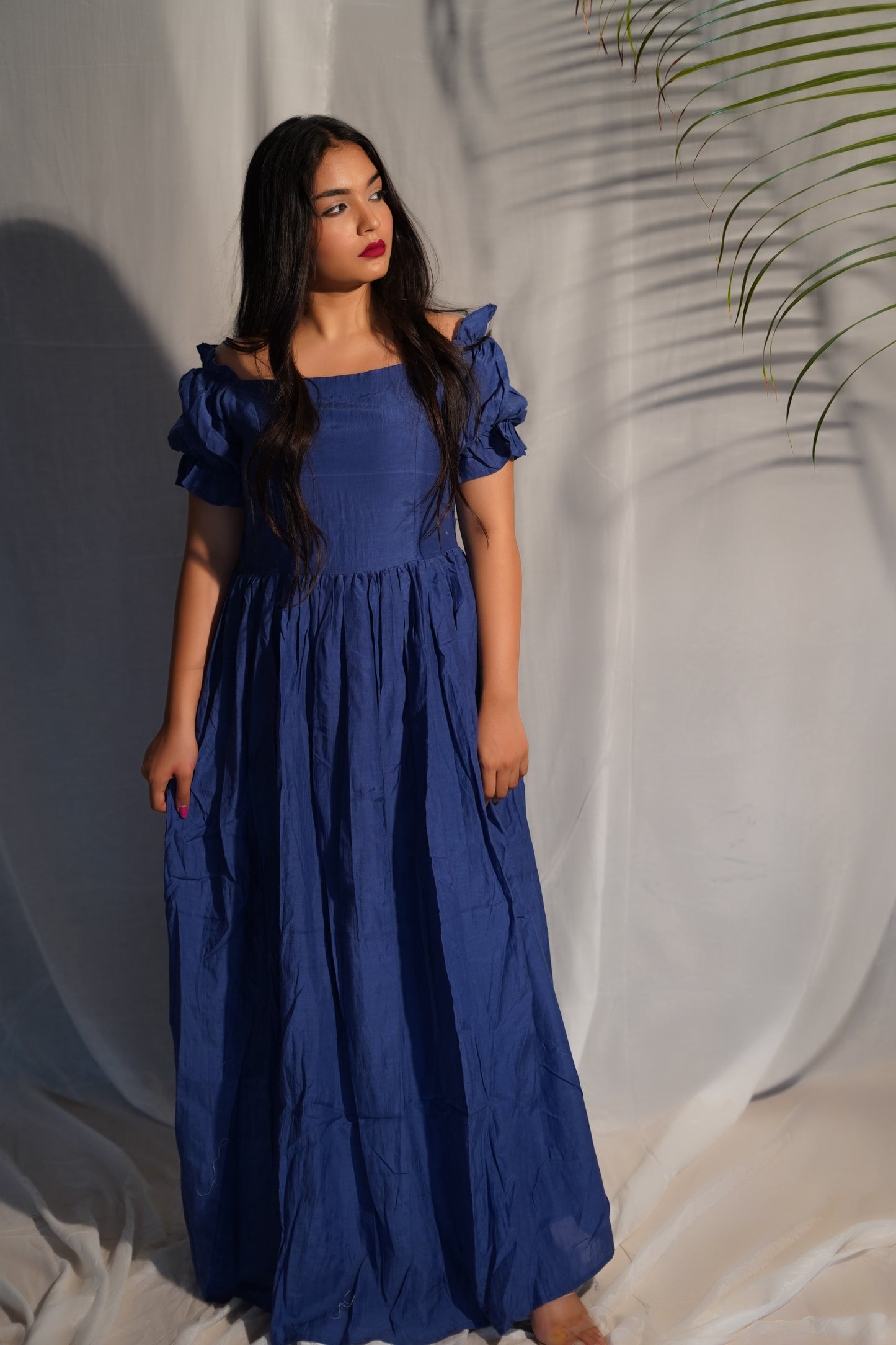 Long Gown with Statement sleeves