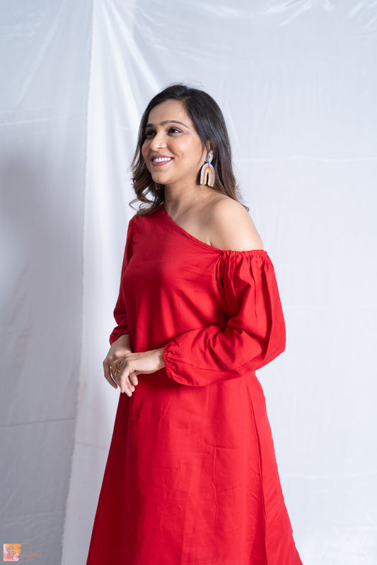Cold shoulder dress