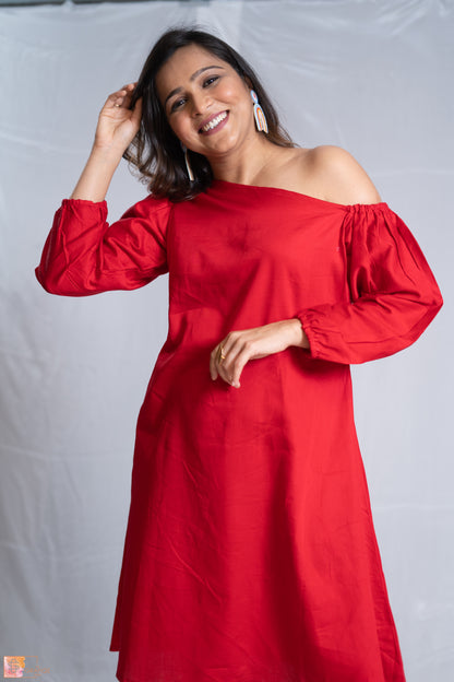 Cold shoulder dress