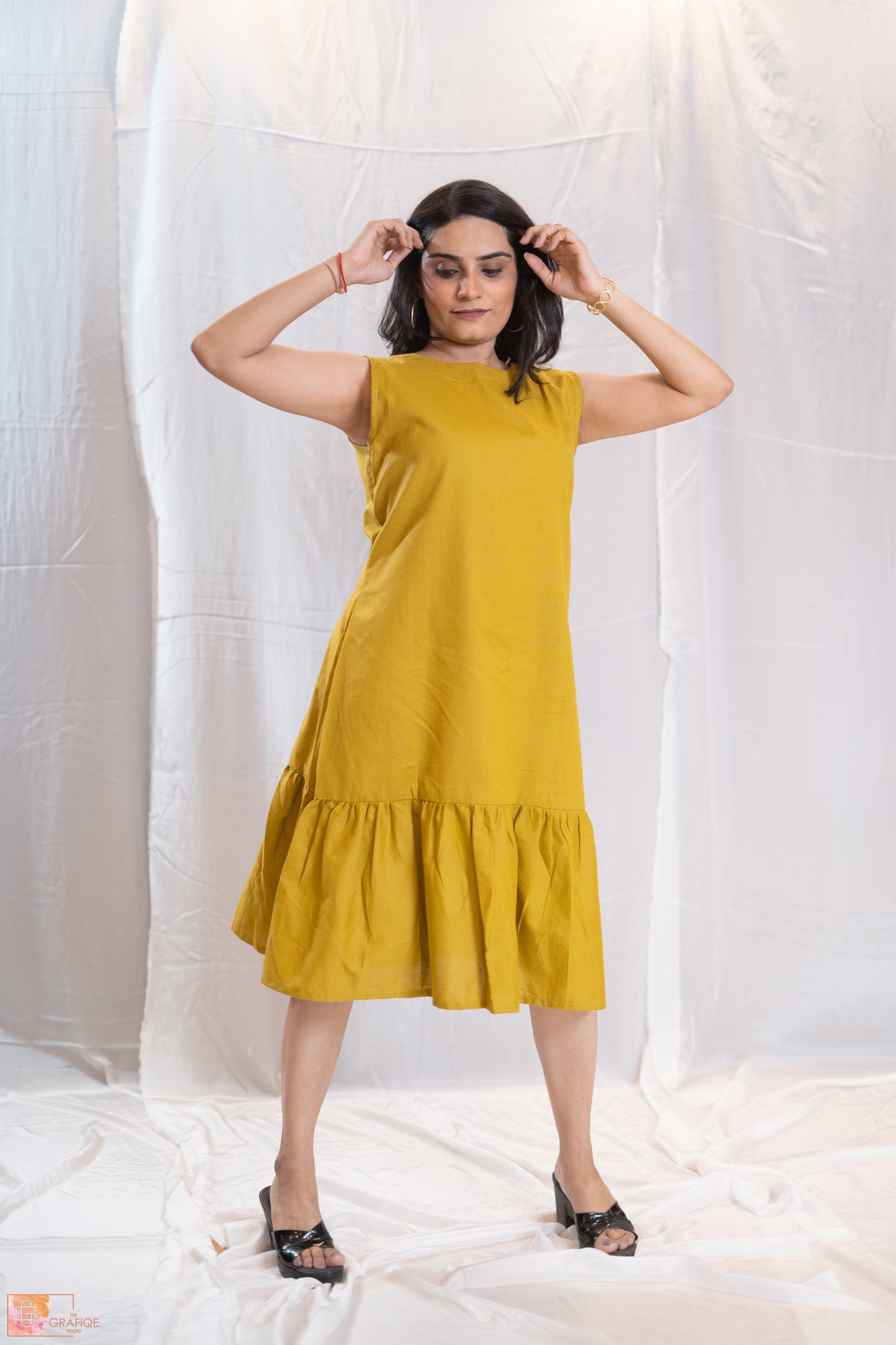 A-line Gathered Dress
