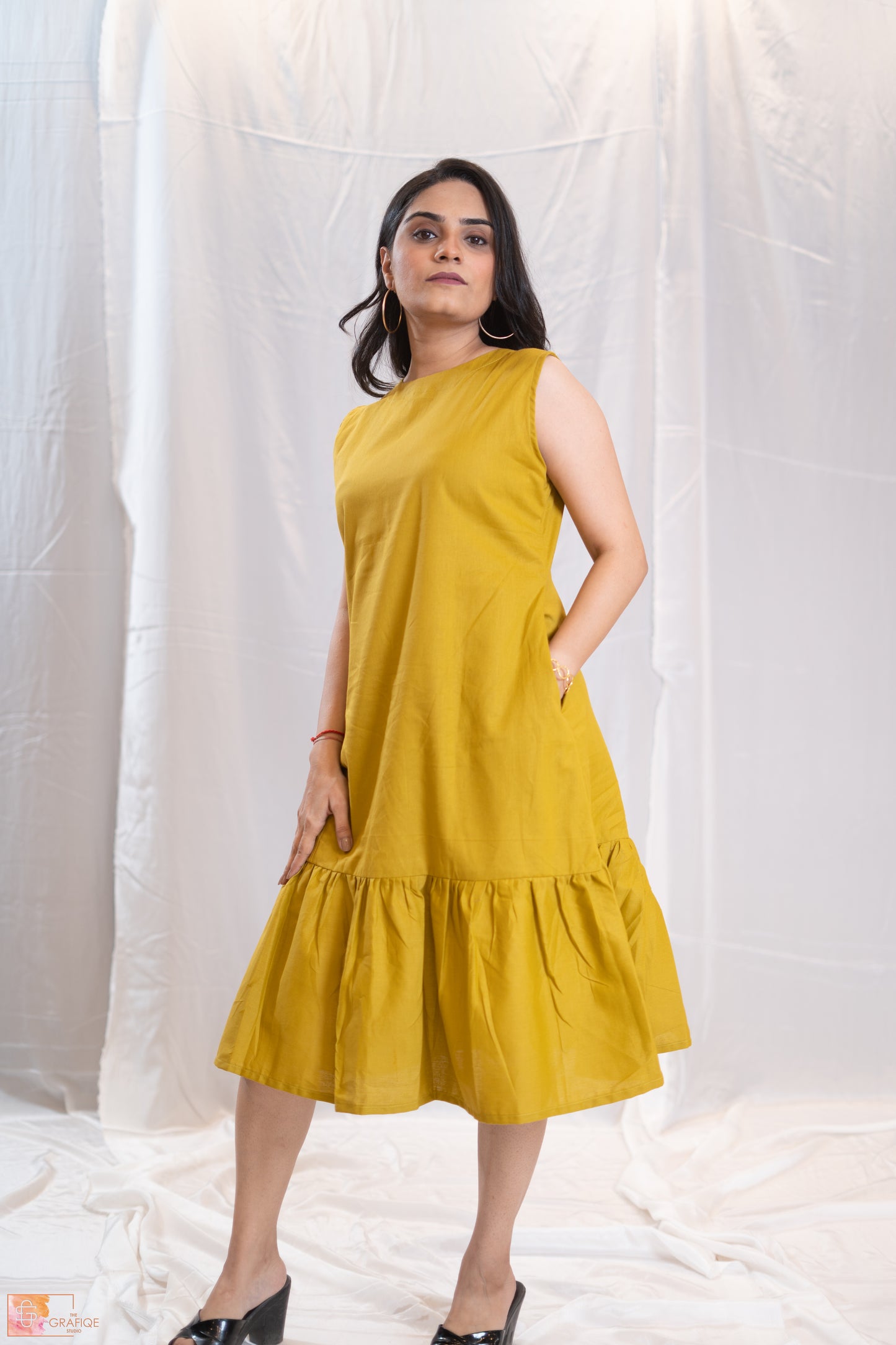 A-line Gathered Dress