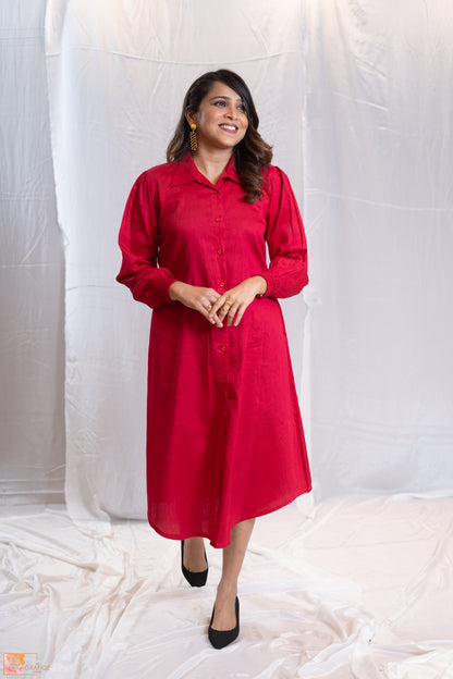 Full Sleeves long shirt dress