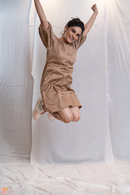 Ballon Sleeves Dress