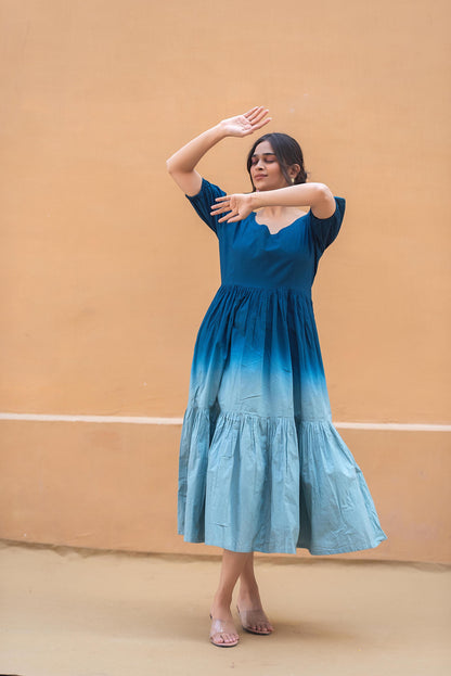 Ombre Gathered gown