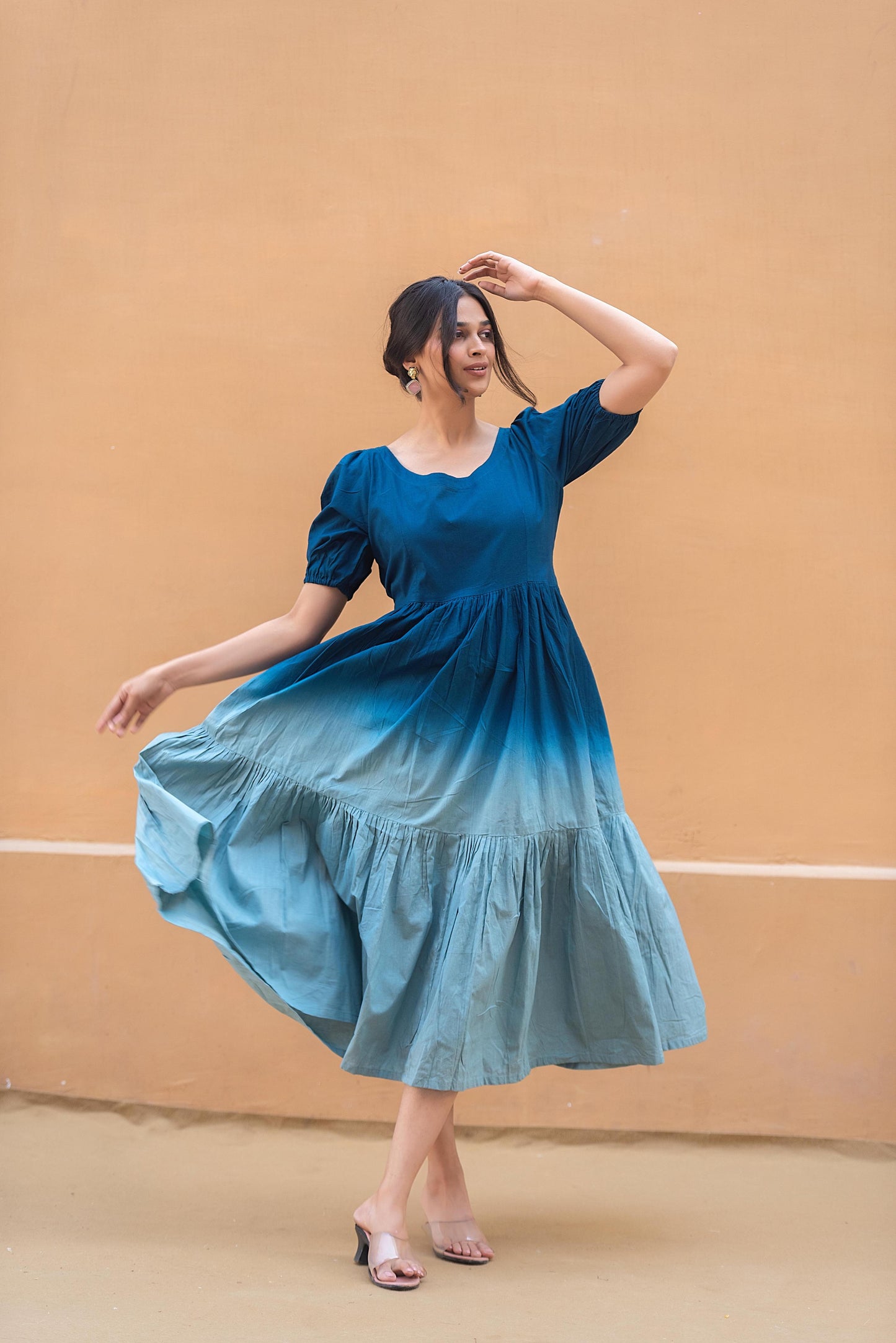 Ombre Gathered gown