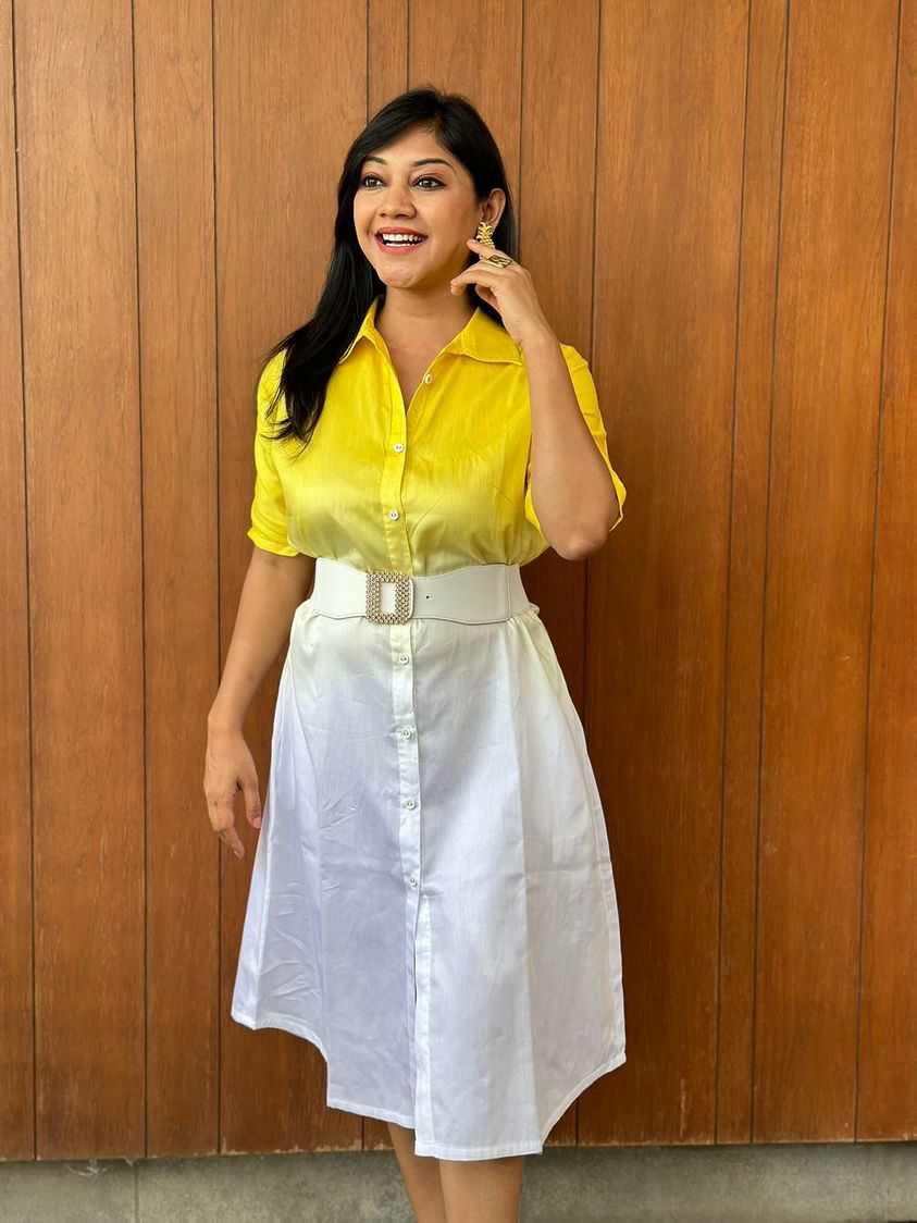 Ombre shirt dress