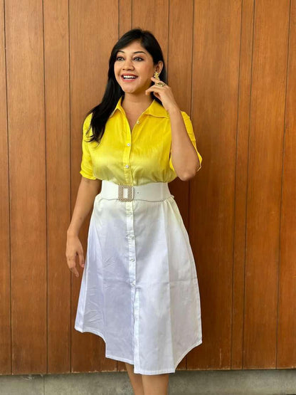 Ombre shirt dress