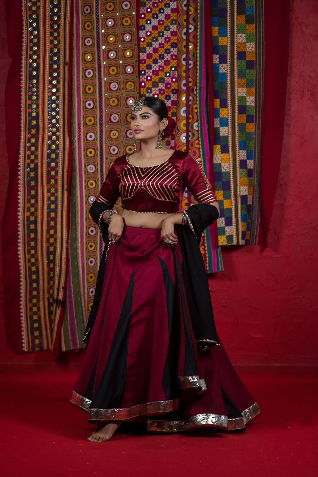Maroon extra kali set