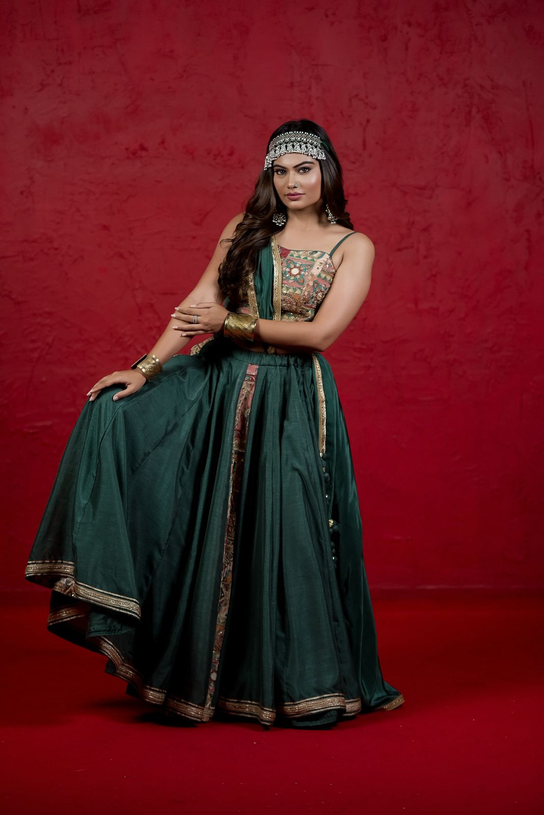 Tissue chaniya choli set