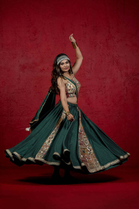 Tissue chaniya choli set