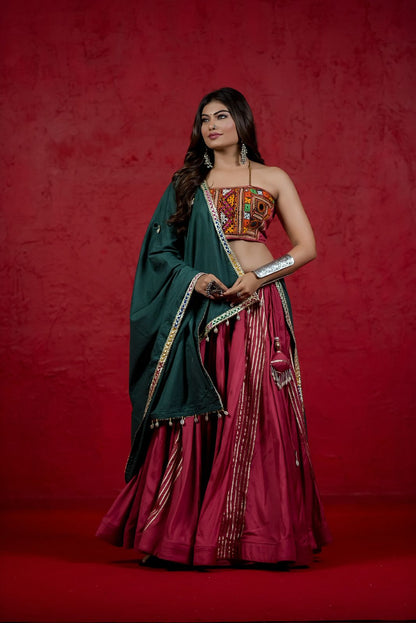 Rust chaniya choli set