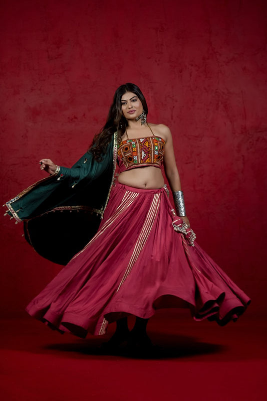 Rust chaniya choli set